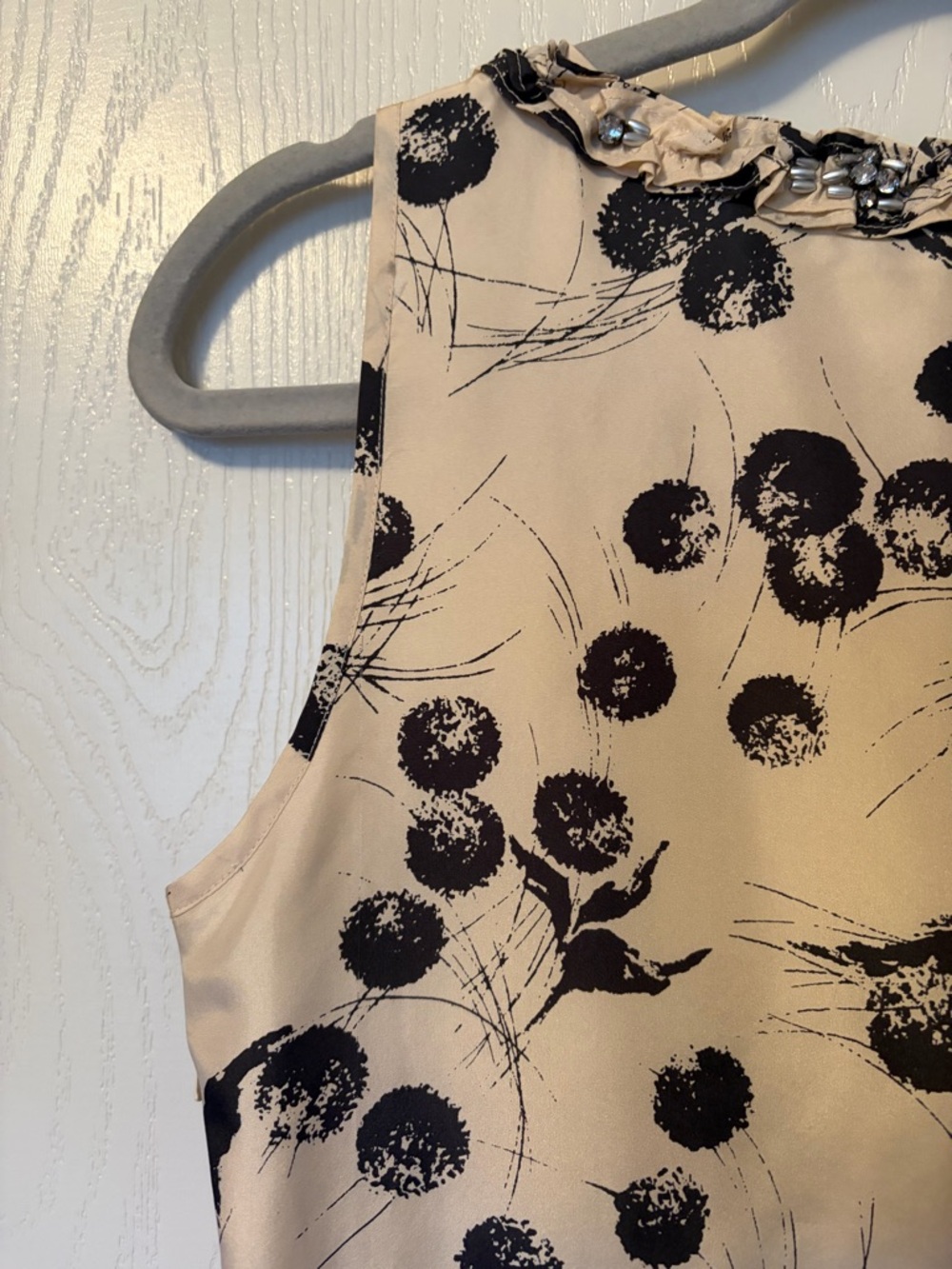 NWOT Boden Limited Edition Silk Embellished Sleeveless Cream Floral Dress Size 6 - Picture 14 of 14